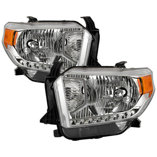 SPYDER xTune 14-17 Toyota Tundra w/o Running Lights OEM Style Halogen Headlights - Chrm (HD-JH-TTU14-AM-C) 9039690
