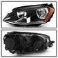 SPYDER xTune 15-17 VW Golf Halogen Driver Side Headlight - OEM Left (HD-JH-VG15-OE-L) 9940972