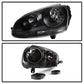 SPYDER xTune Volkswagen Golf 06-09 OEM Style Headlights Black - OEM Black HD-JH-VJ06-BK 9039966