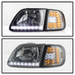 SPYDER Xtune Ford F150 97-03 Crystal Headlights w/ Clear LED Corners Smoke HD-ON-FF15097-LED-SET-SM 5014801