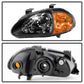 SPYDER Xtune Honda Del Sol 93-97 1Pc Amber Crystal Headlights Black HD-ON-HDEL93-1P-AM-BK 5013408