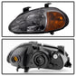 SPYDER Xtune Honda Del Sol 93-97 1Pc Amber Crystal Headlights Smoke HD-ON-HDEL93-1P-AM-SM 5014818