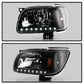 SPYDER Xtune Toyota Tacoma 01-04 1 Piece w/ Chrome Trim Crystal Headlights Black HD-ON-TT01-1PC-LED-CC-BK 5056221