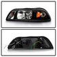 Spyder Ford Mustang 87-93 1PC LED (Replaceable LEDs)Crystal Headlights Black HD-YD-FM87-1PC-LED-BK 5012531