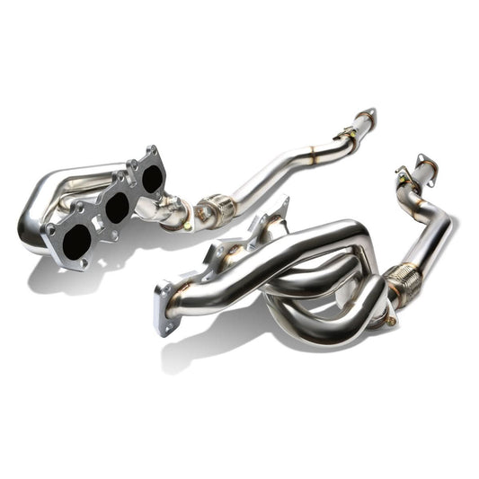 2010-2013 Hyundai Genesis Long Tube Header w/ H-Pipe Stainless Steel