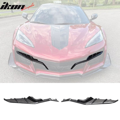 2023-2025 Chevrolet Corvette C8 Front Canard Splitter Carbon Fiber