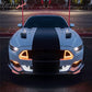 2015-2017 Ford Mustang Front Hood Grille White DRL LED w/ Turn Signal