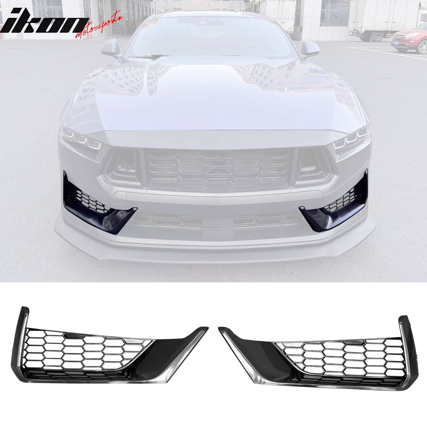 2024-2025 Ford Mustang Dark Horse Front Bumper Upper Lower Grilles ABS