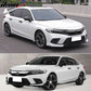 2022-2025 Civic Sedan Hatchback Carbon Fiber Print Grille Trim ABS