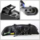 96-03 BMW 5 Series 3D Crystal Halo Projector LED Headlights Black