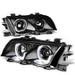 99-01 BMW 3-Series 3D Crystal Halo Projector LED Headlights Black