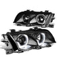 99-01 BMW 3-Series 3D Crystal Halo Projector LED Headlights Black