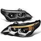 04-07 BMW 525I 530I 545I 550I 3D Halo Projector LED Headlights Black