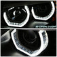 2006-2012 BMW 3-Series 3D Crystal Halo Projector LED Headlights Black