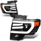 09-14 Ford F-150 3D LED Projector Headlights Black Housing
