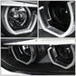 2012-2016 BMW F30 3-Series 3D LED Bar Headlights Black Housing