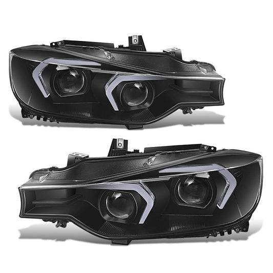 2012-2015 BMW 320I 328D 328I 335I 3D LED Swoosh Projector Headlights