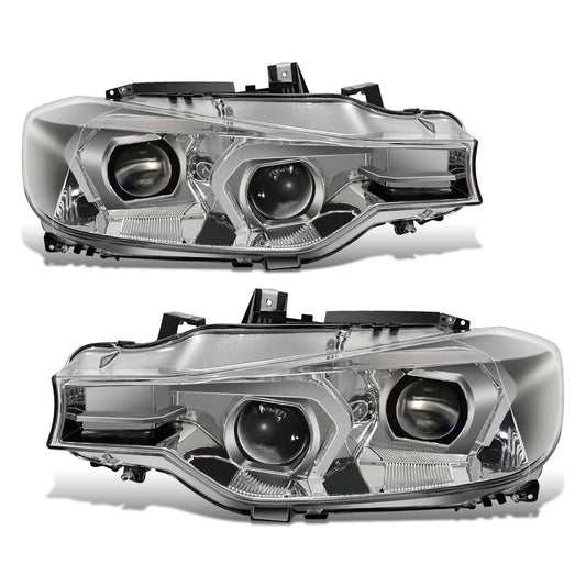 2012-2015 BMW 3-Series 3D LED Swoosh Projector Switchback Headlights