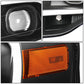 07-14 Ford Expedition 3D LED DRL Projector Headlights Black Housing