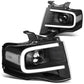 2007-2014 Ford Expedition 3D LED DRL Projector Headlights Black