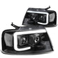 2004-2008 Ford F-150 3D LED C-Bar Headlights Black Housing Clear Corner