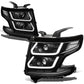 15-18 Chevrolet Suburban/Tahoe 3D LED Projector Headlights Black