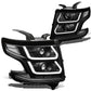 15-18 Chevrolet Suburban/Tahoe 3D LED Projector Headlights Black