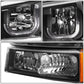 03-07 Chevrolet Silverado J-Halo LED DRL Headlights 4PC Black