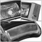 03-07 Chevrolet Silverado J-Halo LED DRL Headlights 4PC Black Clear