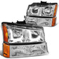 03-07 Chevrolet Silverado / Avalanche J-Halo LED DRL Headlights Chrome