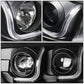 04-08 Ford F-150 3D LED J-Bar Halo Projector Headlights Black Housing