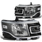 2013-2019 Ford Flex Black Housing Clear Corner Headlights