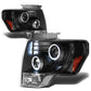 2009-2014 Ford F-150 LED Halo Projector Headlights - Black Housing