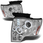 09-14 Ford F-150 LED Halo Projector Headlights Chrome Housing