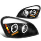 2008-2017 Freightliner Cascadia Black Housing LED Projector Headlights