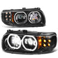 2008-2021 Peterbilt 388/389/567 Black Headlights