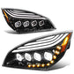 2018-2021 Freightliner Cascadia Black Headlights