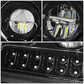 2019-2022 Kenworth W990 Black Headlights