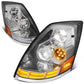 03-17 Volvo VN VNL VNM VNX LED Switchback Headlights Chrome