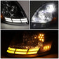 03-17 Volvo VN VNL VNM VNX LED Switchback Headlights Chrome