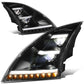 2018-2021 Volvo VNL VNR Sequential LED Headlights Black