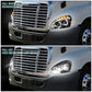 2008-2017 Freightliner Cascadia LED Halo Projector Headlights Chrome