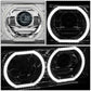 2018-2023 Volvo VNL/VNR White Halo Ring Chrome Headlights