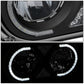 1981-1988 Peterbilt 359/379/389 Full LED Reflector Headlights Black