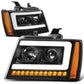 07-14 Chevrolet Avalanche Tahoe Suburban LED DRL C-Bar Headlights