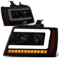 07-14 Chevy Avalanche Tahoe Suburban LED DRL C-Bar Headlights