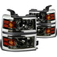 2014-2015 Chevrolet Silverado 1500 LED Projector Headlights - Smoke