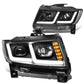 2011-2013 Jeep Grand Cherokee Projector Headlights Black Housing