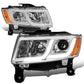 14-16 Jeep Grand Cherokee Projector Headlights Chrome Housing