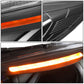 15-17 Ford Focus LED Dual Halo Projector Headlights - Black Housing